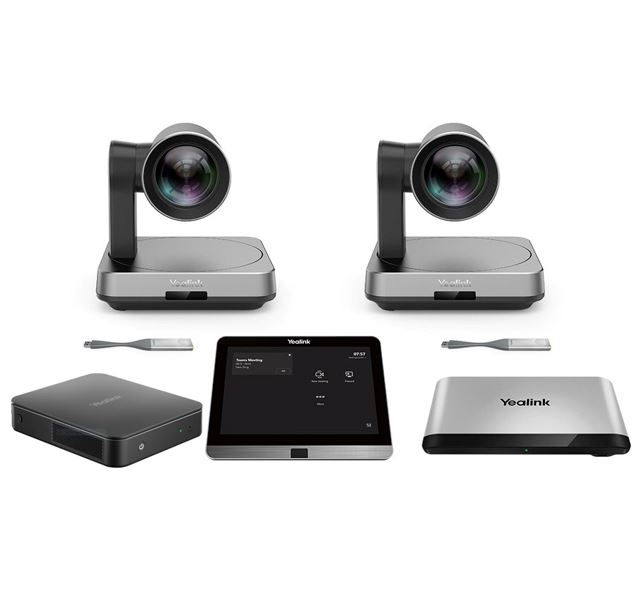 IPY-MVC940-C3-002 Yealink MVC940 Windows based MTR, MCore Pro, AVHub, 8' Touch Screen, 2x UVC84 12x Optical Zoom Camera, 2x WPP20, No Audio Devices Included