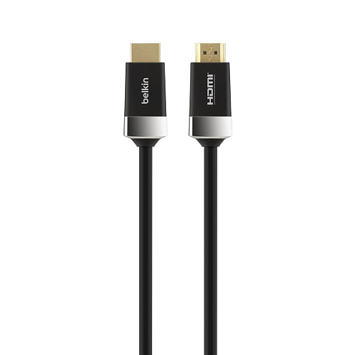 MPABHDMIC4KBLK Belkin Advanced Series High Speed w/Ethernet HDMI Cable 4K/Ultra HD Compatible (1M) - Black (AV10050bt1M), 18Gbps Bandwidth, 2 Years Warranty