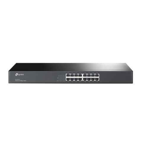 NWTL-SF1016 (E)(CH)TP-Link TL-SF1016 16-port 10/100M Switch, 16 10/100M RJ45 ports, 1U 19-inch rack-mountable steel case