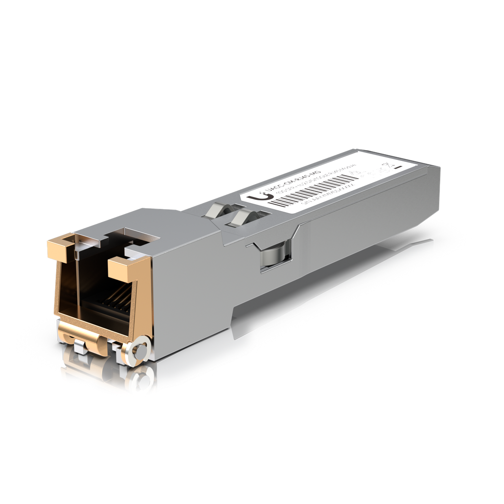 NHU-CM-RJ45-MG Ubiquiti SFP+  to RJ45 Transceiver Module, 1/2.5/5/10GBase-T Copper SFP+ Transceiver, 1/2.5/5/10 Gbps Throughput, Supports Up To 100m