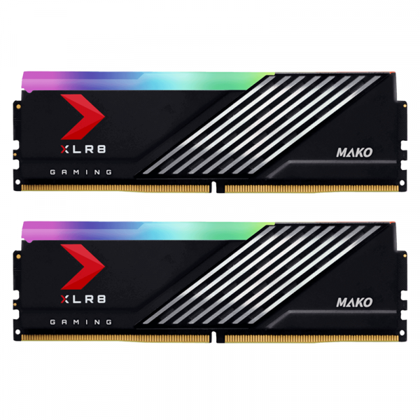 MEPD5-2X16G60 PNY MD32GK2D5600040MXR  16GBx2,UDIMM,DDR5-6000-40/40/40/77, XMP &EXPO,1.3v,2pk,MAKO, BLACK (AMZ)