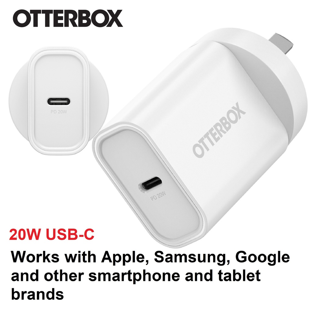 [MPA-78-81352] MPA-78-81352 OtterBox 20W USB-C (Type I) PD Fast Wall Charger - White (78-81352), Compact, Drop Tested,Safe & Smart Charging,Best for Apple, 2 Years Warranty