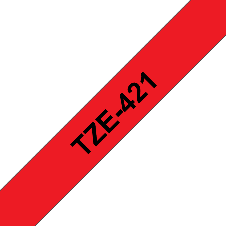 COB-TZE421 Brother TZE-421 - 9MM BLACK ON RED TZE TAPE