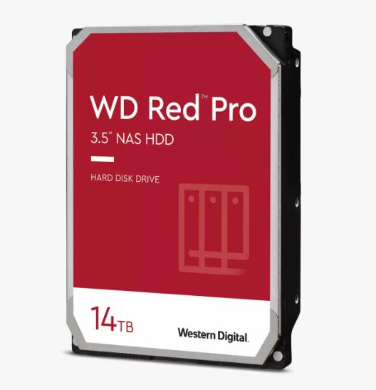 [HAWD-WD142KFGX] HAWD-WD142KFGX Western Digital WD Red Pro 14TB 3.5' NAS HDD SATA3 7200RPM 512MB Cache 24x7 180TBW ~8-bays NASware 3.0 CMR Tech 5yrs wty ~WD142KFGX