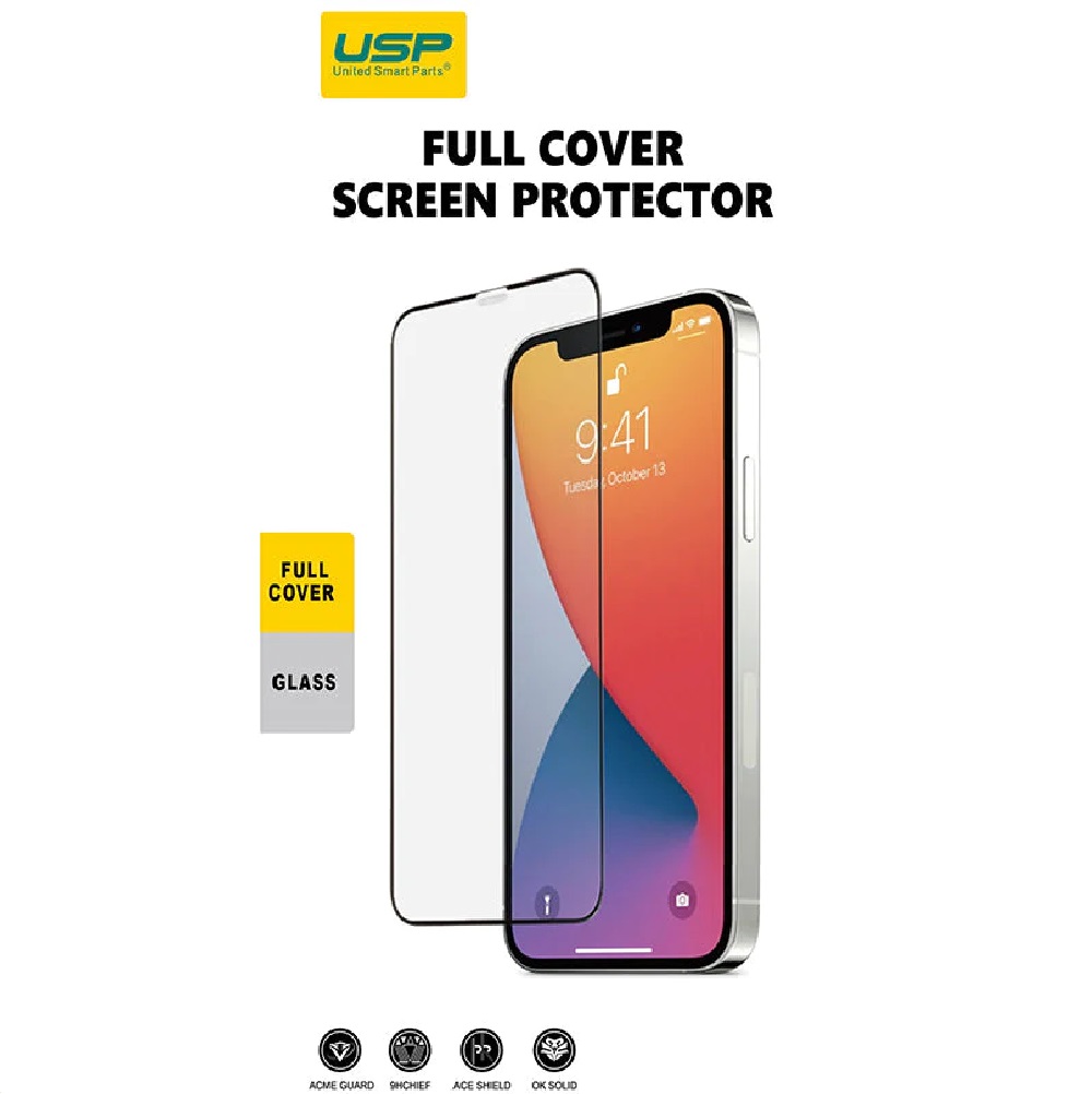 [MPA-SPU5D136] MPA-SPU5D136 USP Apple iPhone 17e /  iPhone 16e / iPhone 14 / iPhone 13 Pro / iPhone 13 (6.1') Tempered Glass Screen Protector -Full Coverage, 5 Years Warranty