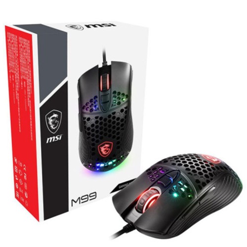 MIM-S12-0402130-V33 MSI Gaming Mouse_M99 Pro Boxl Sensor 3,200 DPI 12 RGB Modes 5 Customizable Buttons Comfortably Ergonomic Design (for Promo only) (LS)