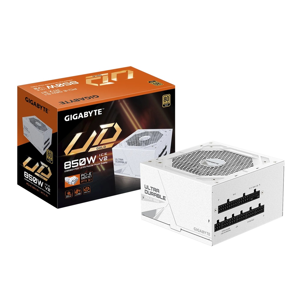 [PSG-UD850GMPG5-W] PSG-UD850GMPG5-W Gigabyte UD850GM PG5 850W ICE ATX PSU Power Supply  80 PLUS GOLD Fan Type 120mm Hydraulic Bearing(HYB)fan  >100,000 hours