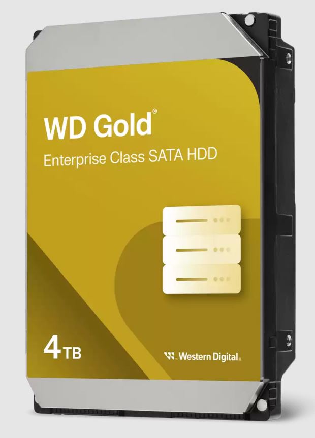 HAWD-WD4004FRYZ Western Digital Gold 4TB 3.5' Enterprise Class SATA 6 Gb/s HDD 7200 RPM Cache Size  256MB 5-Year Limited Warranty