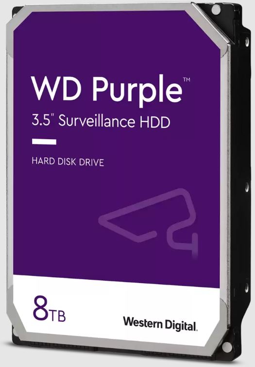 HAWD-WD85PURZ Western Digital WD Purple 8TB 3.5' Surveillance HDD 256MB Cache SATA  3-Year Limited Warranty