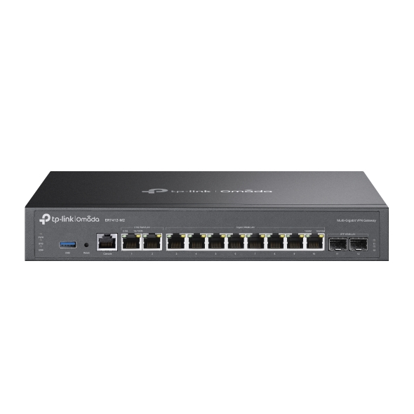 [NWTL-ER7412-M2] NWTL-ER7412-M2 TP-Link ER7412-M2 Omada Multi-Gigabit VPN Router, Quad-core CPU, 2x2.5Gbps RJ45, 10x Gigabit WLAN/LAN Ports(2x SFP), 1x USB3.0, MultiWAN Load Balance