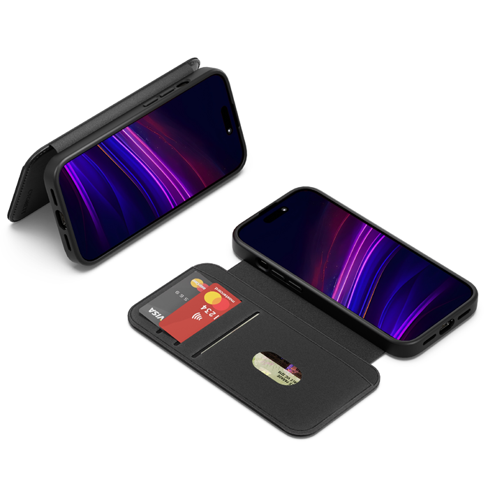 [MPA-CGMWAISPRCBLK] MPA-CGMWAISPRCBLK Cgnett MagWallet Apple iPhone 16 Pro (6.3') Case -Black(CY5022MAGWT),360° Protection,Multi-Angle,3x Card Slots,4FT DropProof,2 Years Warranty