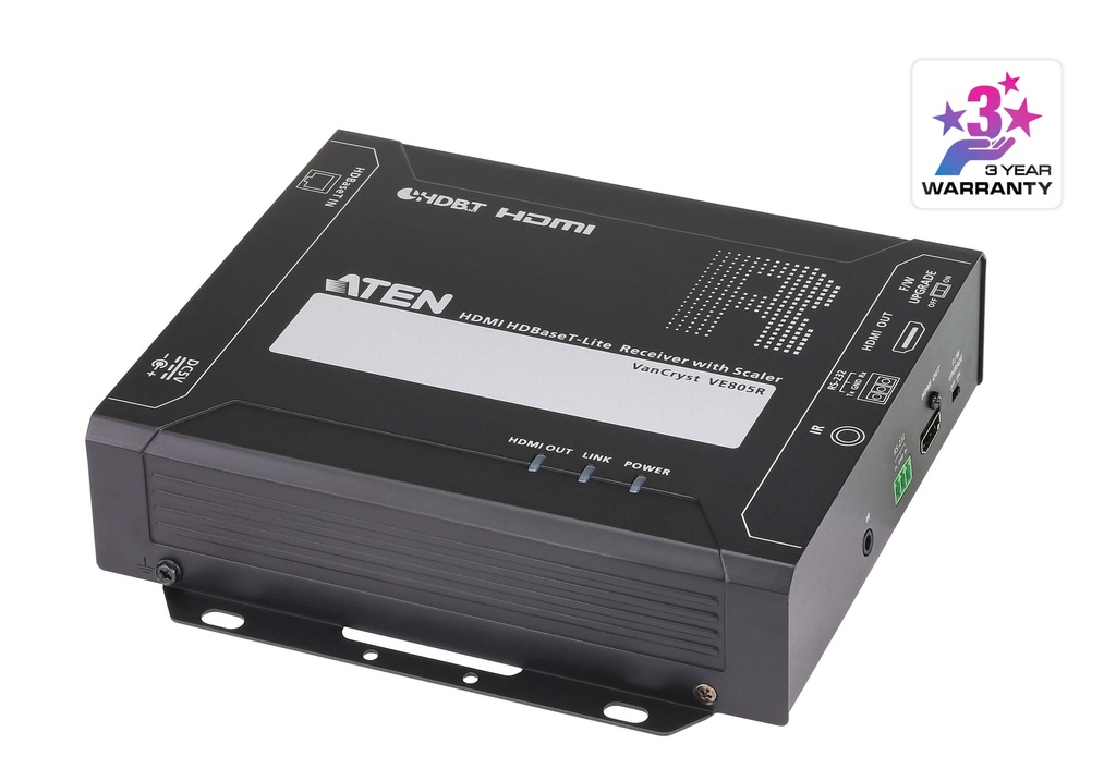 [KVA-VE805R] KVA-VE805R Aten HDMI HDBaseT-Lite Receiver with Scaler, supports up to 1080p @ 70m, with IR and RS232