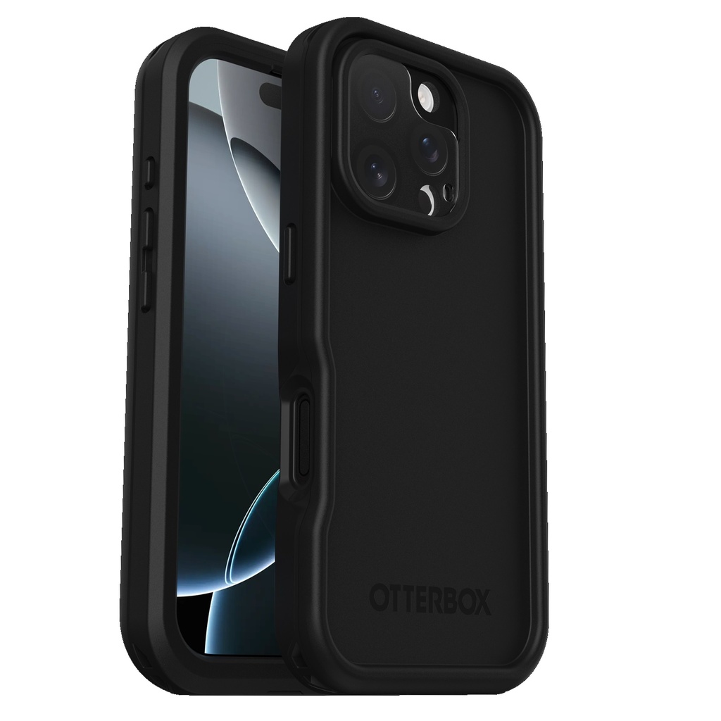 MPA-77-96151 OtterBox FRE MagSafe Apple iPhone 16 Pro (6.3') Case Black - (77-96151),DROP+ 5X Military Standard,2M IP68, Built-In Screen Protector,7 Years Warranty