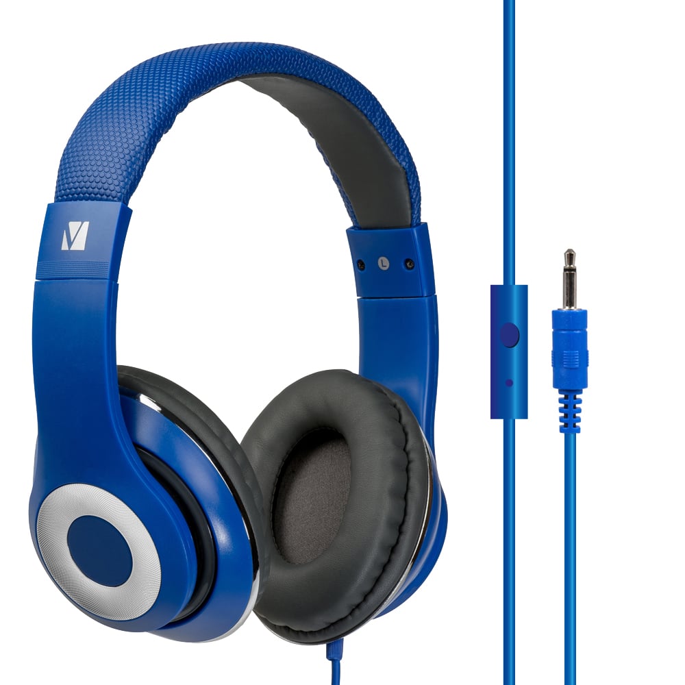 [SPV-65068] SPV-65068 Verbatim's Over-Ear Stereo Headset Headphones - Ideal for Office, Education, Business, SME (BLUE)