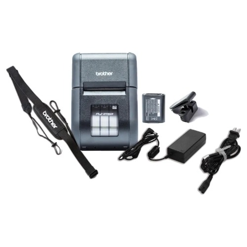 [LMS-RJ-2150BUNDLE] LMS-RJ-2150BUNDLE Brother RJ-2150 2' MOBILE LABEL PRINTER, USB, BT, Mfi and WiFi INCLUDING LI-ION BATTERY & BELT CLIP, Shoulder Strap, AC Adaptor + Receipt Roll