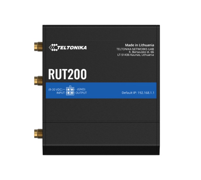 NHT-RUT200 Teltonika RUT200 Industrial Cellular Router, WAN Failover, Compact and Reliable Industrial 4G LTE Router/Firewall, PSU included