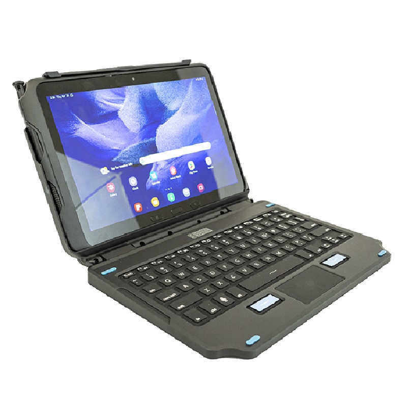MPA-7160-1869-00 Generic Samsung Galaxy Tab Active4 Pro/ Active Pro (10.1') Back Lit 2-In-1 Attachable Keyboard - Black (7160-1869-00),76 Key,USB-C Port Charges Tablet