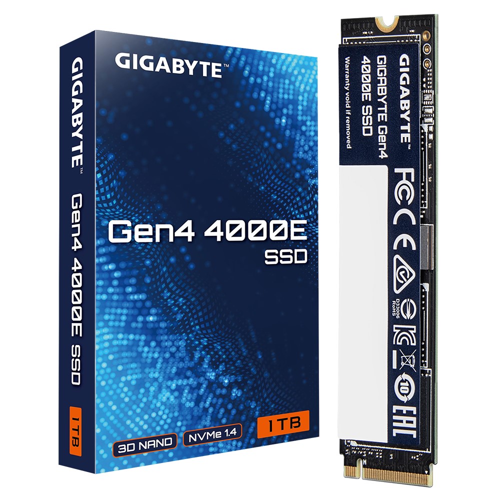 [HBG-G440E1TBM2] HBG-G440E1TBM2 GIGABYTE Gen4 4000E SSD 1TB,  PCI Express 4.0x4, M.2, 1000GB,  Up to 4000 MB/s, 3900 MB/s, MTBF 1.5M hours, 3 y Warranty