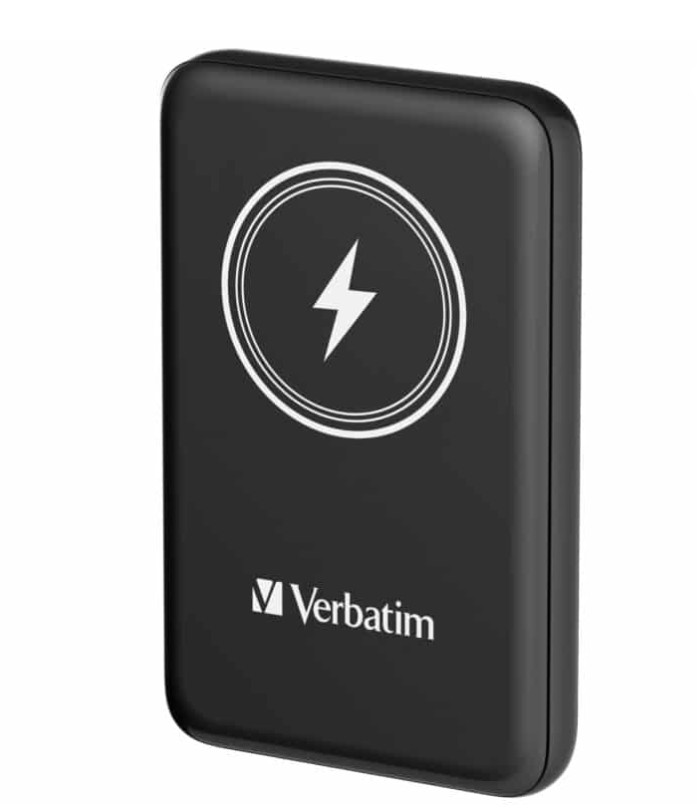 [MPV-66972] MPV-66972 Verbatim Power Pack 10,000 mAh PD 3.0,  22.5w, embedded cables USB-C, Lightning Cables, USB-A Ports – Charge 4 devices at once, LED display Black