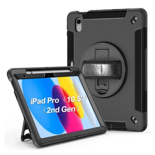 MPA-HDIPADPRO2105 USP Rugged Apple iPad Pro (10.5') (2nd Gen) Case Black- Built-in-Kickstand, Hand & Shoulder Straps, 5 Years Warranty
