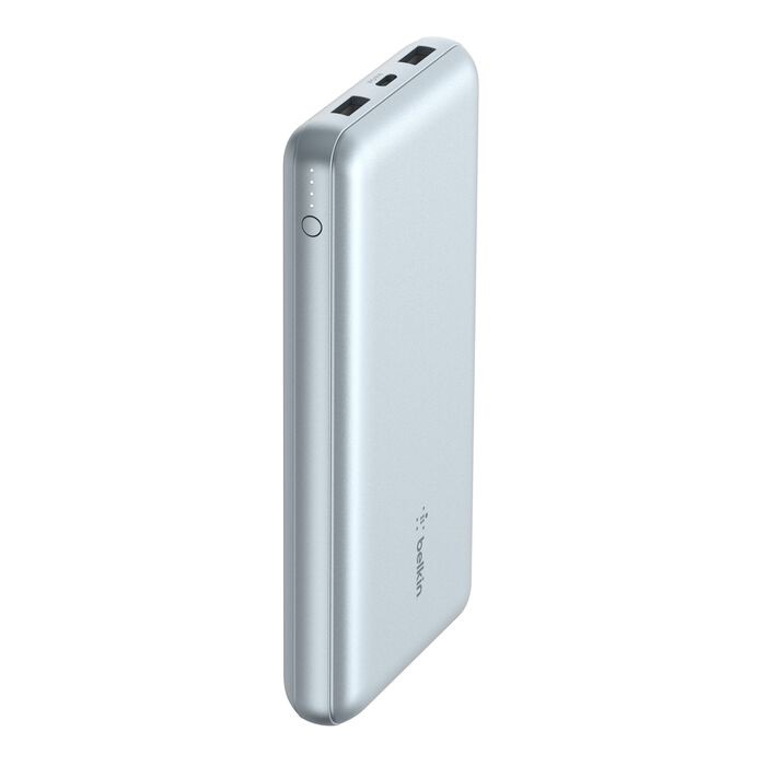 [MPA-BPB012BTPB] MPA-BPB012BTPB Belkin BoostCharge CCC-Certified 20k mAh Power Bank+USB-C to USB-A Cable(.15M)-Pearl Blue(BPB012btPB),2xUSB-A(12W),1xUSB-C(15W),$2500 CEW,2-Year WTY