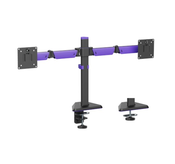 [MABT-LDT89-C024] MABT-LDT89-C024 Brateck LDT89-C024 Matte Black Amethyst Articulating Gaming Dual Monitor Arm,  Fit Screen Size: 17'-32', Screen Quantity: 2 (LS)