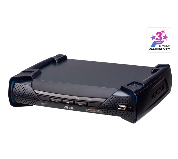 [KVA-KE6900AR-AX-U] KVA-KE6900AR-AX-U Aten DVI Single Display KVM over IP Receiver with SFP Fibre Optic network Connection