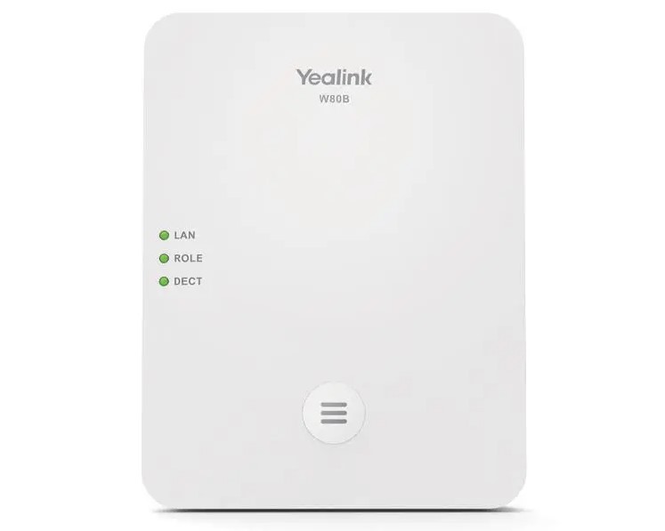 IPY-W80B Yealink W80B Wireless DECT IP Multi-Cell System Solution, Up to 100 parallel calls, Up to 100 handsets, Up to 100 SIP accounts, Support PoE & IPv6I
