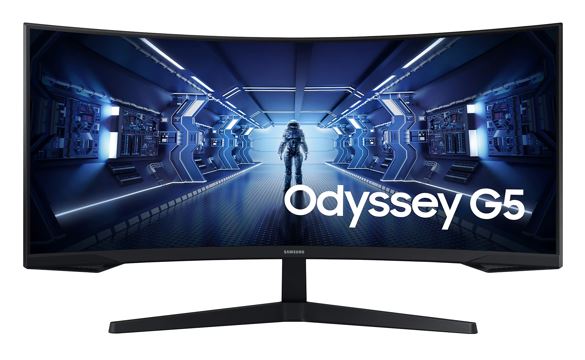 [MNS-LC34G55TWWEXXY] MNS-LC34G55TWWEXXY Samsung 34' Odyssey G55T WQHD Curved 3440x1440 21:9 1000R 165Hz 1ms 250 cd/㎡ FreeSync VA DP HDMI Headphone Tilt VESA Gaming Monitor Black 3YR
