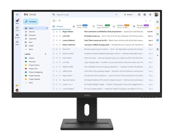 [MNLEN-E27-40] MNLEN-E27-40 LENOVO ThinkVision E27-40 27' FHD IPS Monitor 1920x1080 16:9 4ms 100Hz Anti-glare Tilt Swivel Pivot Height Adjust VGA DP HDMI VESA 3yr WTY Black