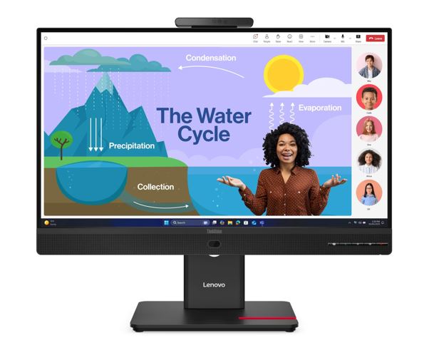 [MNLEN-T24D-4V] MNLEN-T24D-4V LENOVO ThinkVision T24D-4V 23.8'/24' FHD IPS Monitor 1920x1080 16:9 Height Adjustable Tilt Swivel Pivot DP HDMI USB-C hub LAN Hub Webcam Speaker