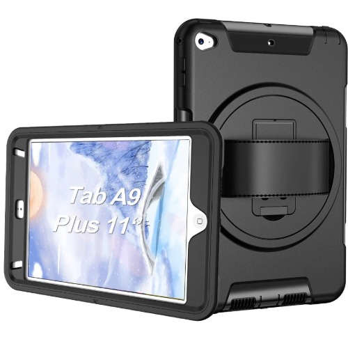 [MPA-HDTA11A9PLUS] MPA-HDTA11A9PLUS USP Rugged Samsung Galaxy Tab A11+ / Tab A9+ (11') Case Black - Built-in-Kickstand, Hand & Shoulder Strap, DropProof,5 Years Warranty