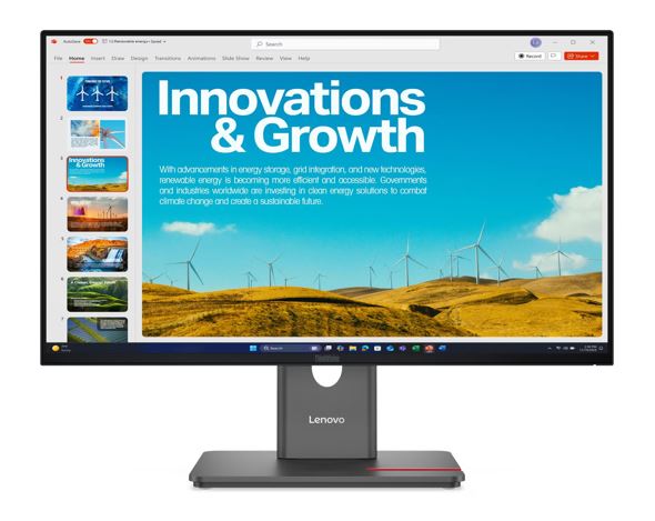 [MNLEN-P24QD-40] MNLEN-P24QD-40 LENOVO ThinkVision P24qd-40 23.8'/24' QHD IPS Monitor 2K 2560x1440 16:9 Height Adjustable Tilt Swivel Pivot HDMI USB-C DP1.4 4xUSB3.2 Hub LAN 3yr