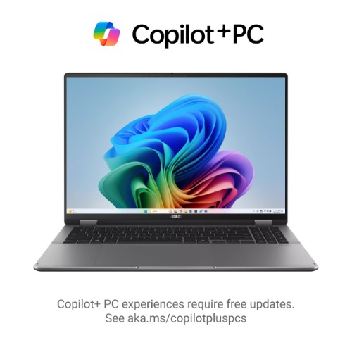 [NBA-TP3607SA-SI704X] NBA-TP3607SA-SI704X ASUS VivoBook 16 Flip 16' Notebook Intel Core Ultra 7 258V DDR5X 32GB 1TB SSD Grey Win 11 Pro Copilot+ PC 1Y Warranty