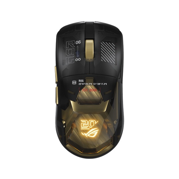 [MIA-ROG-HARPE-II-EXTREME] MIA-ROG-HARPE-II-EXTREME ASUS ROG Harpe II Extreme Edition 20, Wireless Gaming Mouse,ROG 100M Optical Switch, Tri-Mode (USB/RF 2.4GHz/BT 6.0), 8000Hz polling, Aura Sync