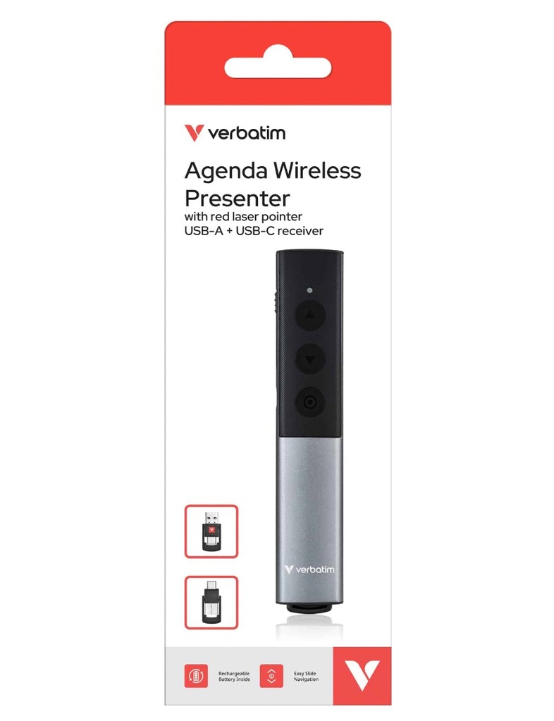 [PV-32366] PV-32366 Verbatim Agenda Wireless Presenter with Red Laser Pointer