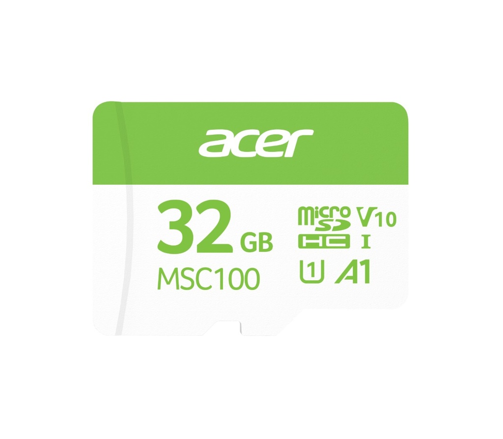 BIW-MSC100-32GB Acer MSC100-32GB microSD Express Read & Write Speed up to 100 MB/s & 10 MB/s BL.9BWWA.335