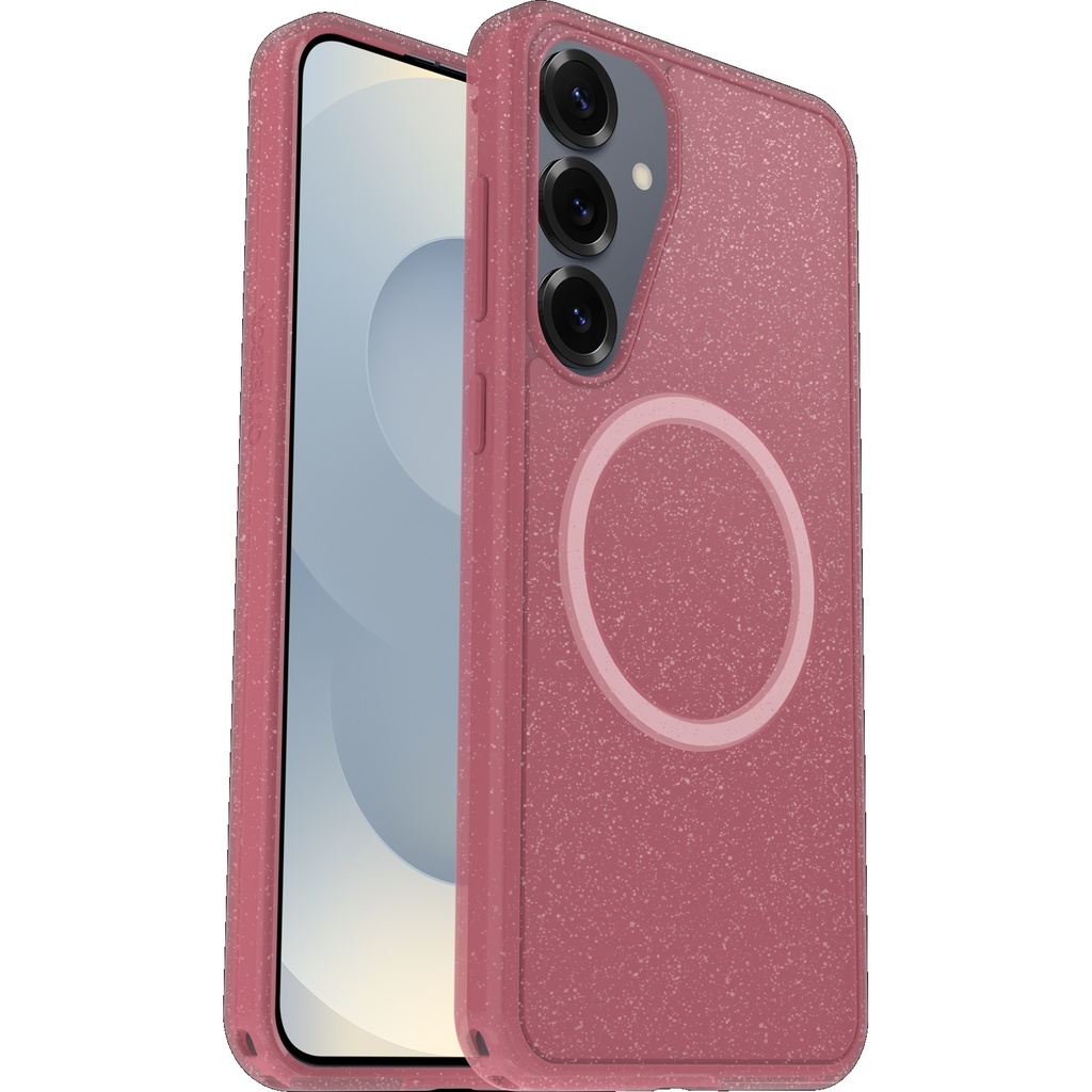 [MPA-77-97599] MPA-77-97599 OtterBox Symmetry Clear Magnets Samsung Galaxy S25+ 5G (6.7') Case Foxberry (Pink) - (77-97599), DROP+ 3X Military Standard, 7 Years Warranty