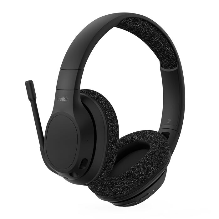 MPA-AUD005BTBLK Belkin SoundForm Adapt Wireless Over-The-Ear Headphones - Black (AUD005btBLK), 65 Hours Playtime, ENC Noise Cancellation, 2 Years Warranty