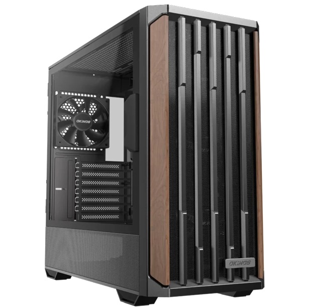 [CAO-CYP7] CAO-CYP7 OKINOS Cypress 7 Wood, Mid Tower Gaming PC Case, ATX/M-ATX/ITX, Tempered Glass, USB-C 10Gbps, 4x120mm PWM Fans, GPU ≤415mm, CPU ≤165mm