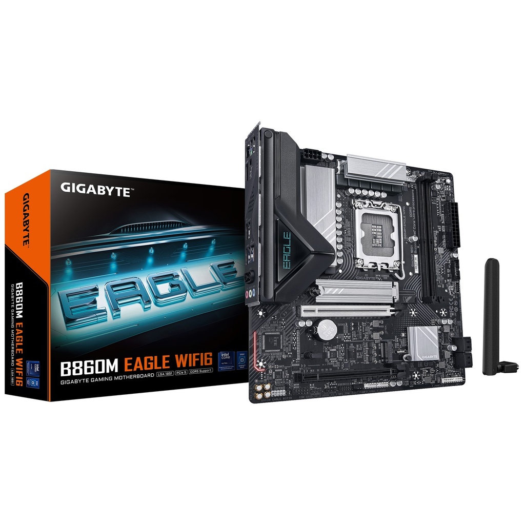 MBG-B860MEAGLEWIFI6 Gigabyte M/B B860M EAGLE WIFI6 1.0, Intel ® B860, 2 x DDR5 up to 128 GB, 1x HDMI, 2 x PCI Express x16, 2 x M.2, 4 x SATA, 5x USB 3.2