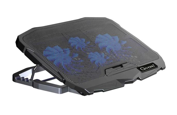 NAO-LC-1701 Oxhorn Laptop Cooling Stand High Adjustable 4 High Adjustable Angles 4 Silent Fans 2xUSB 2.0 Ports Fit for 9-17' Laptop/Tablet