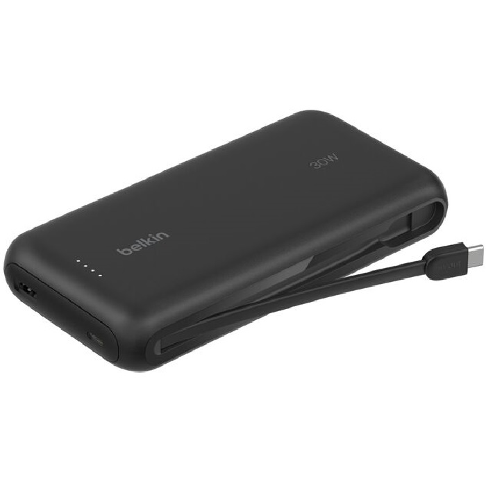 [MPA-BPB024FQBK] MPA-BPB024FQBK Belkin BoostCharge 20K mAh Power Bank With Integrated USB-C Cable - Black (BPB024FQBK), 30W PD, 2xUSB-C, 1x USB-A, CEW $2,500, 2 Years Warranty