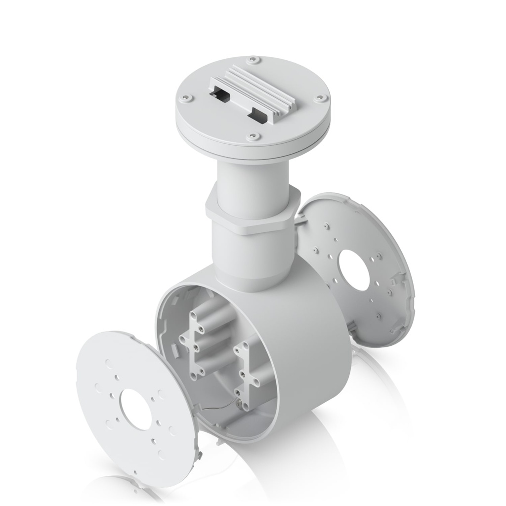 [NHU-UACC-CAMERA-DM-W] NHU-UACC-CAMERA-DM-W Ubiquiti Camera Dual Mount,White,Tamper-resistant,Back-to-back,2 Bullet/Dome/Turret,Sup Surface/Pole/Pendant Instal,1 1/2' NPS Thread Conduit