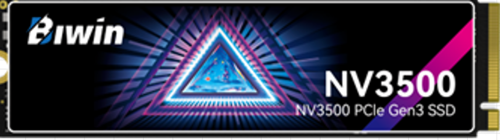 BIW-NV3500-512G BIWIN NV3500-512G SSD M.2 NVMe PCIe3.0 Gen 3*4 Read speed 3500MB/s Write speed 2500MB/s BNV3500512G-RGX - 5 Year Warranty