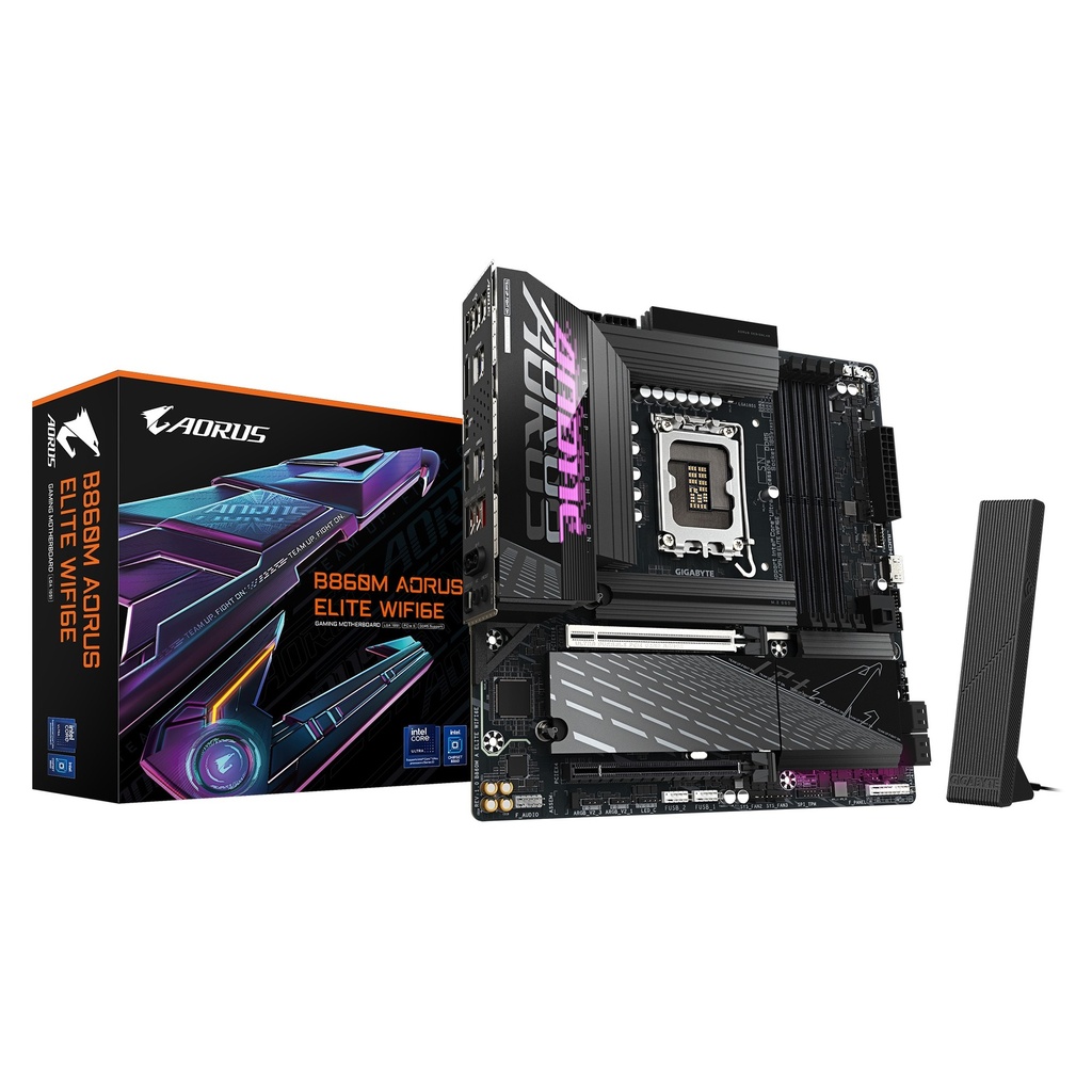 MBG-B860MAELITEWF6E Gigabyte M/B B860M A ELITE WIFI6E 1.0,  Intel ® B860, 4 x DDR5 up to 256 GB, 2x HDMI, 2 x PCI Express x16, 3 x M.2, 4 x SATA, 8x USB 3.2