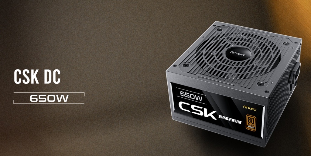 [PSA-CSK650DC] PSA-CSK650DC Antec CSK650DC 80+ Bronze,  DC to DC, Flat Cables,. CircuitShield Protections, Thermal, Reliable Value Power Supply 5yr