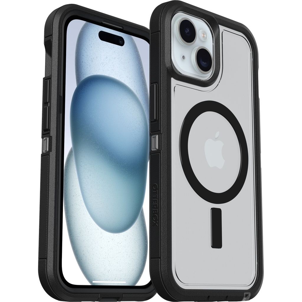 [MPA-77-98196] MPA-77-98196 OtterBox Defender XT Clear MagSafe Apple iPhone 17e /  iPhone 16e / iPhone 15 / iPhone 14 / iPhone 13 (6.1') Case Dark Side (Clear/Black),7 Years Warr