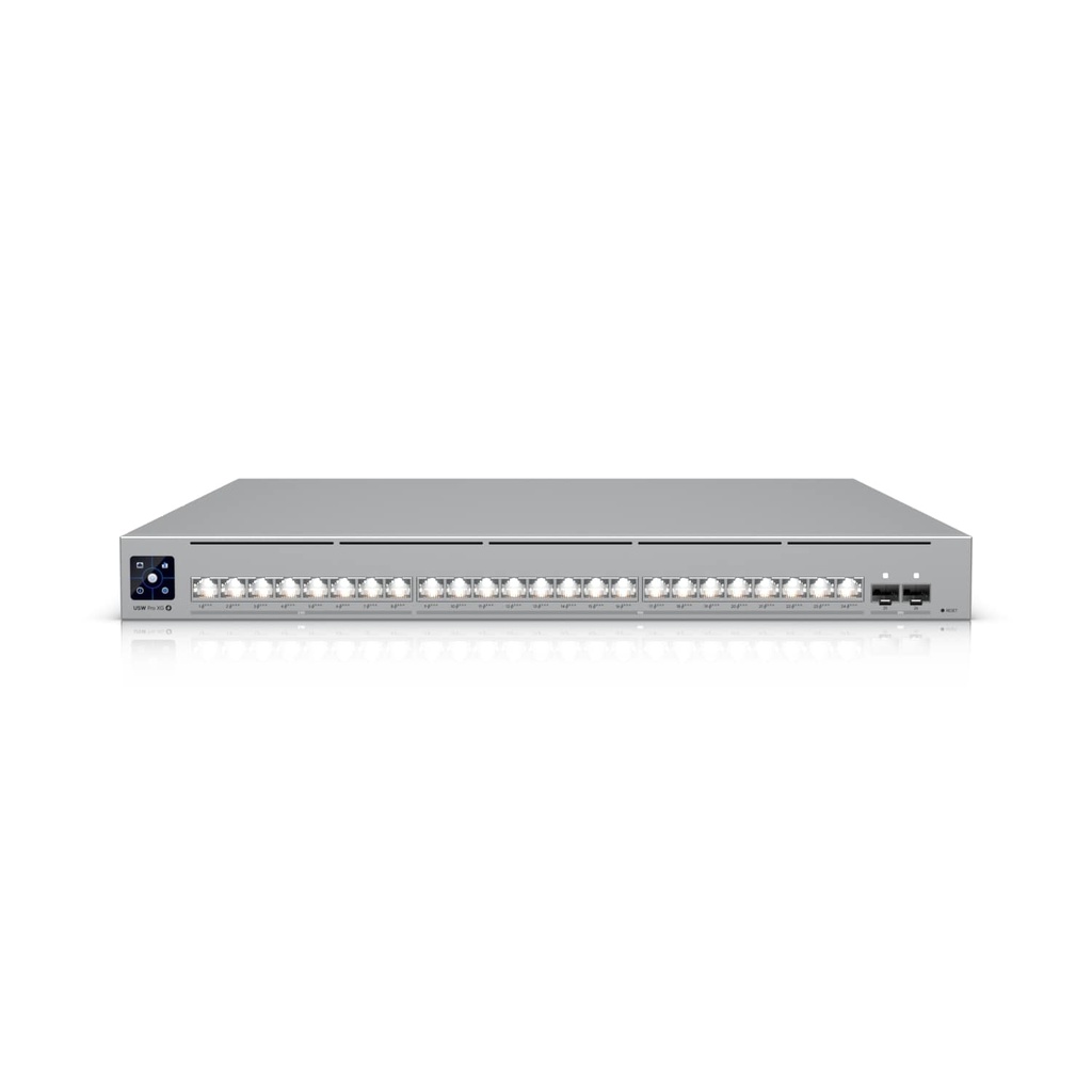 NHU-USW-PRO-XG-24-POE Ubiquiti Pro XG 24 PoE, Professional-grade, 24-port Layer 3 Etherlighting, PoE+++ Switch,(16) 10 GbE, (8) 2.5 GbE, (2) 25G SFP28 Port