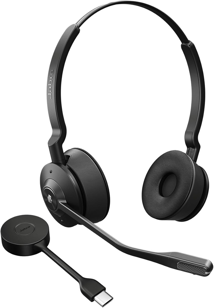 SPJ-E55-SE-S-UC-C Jabra Engage 55 SE, Stereo, Link400c, UC DECT Headset, 150m Wireless Range, Noise Cancelling, Flexible, Portable, Durable, Lightweight, Busylight